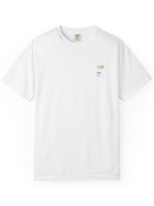 Tiny Sunflower Bouquet Tee | Minimal Floral Shirt