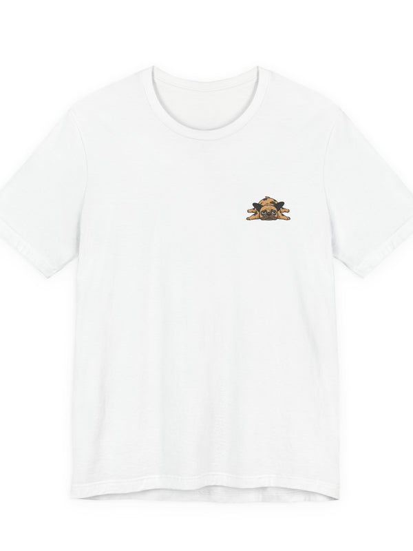 Pug Laying Down Tee | Cute Dog Back Print