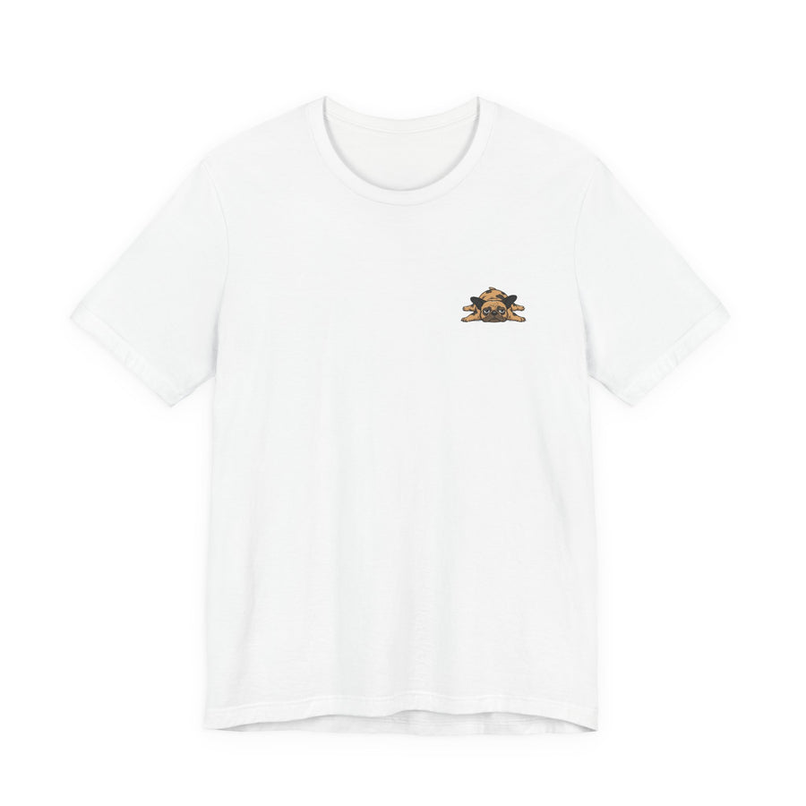 Pug Laying Down Tee | Cute Dog Back Print