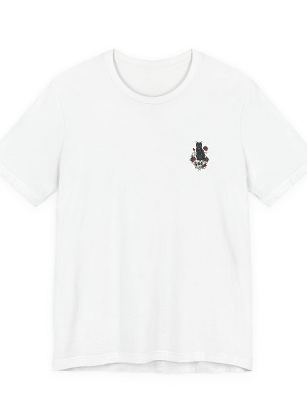 You Were Warned Tee | Gothic Cat Skull Shirt