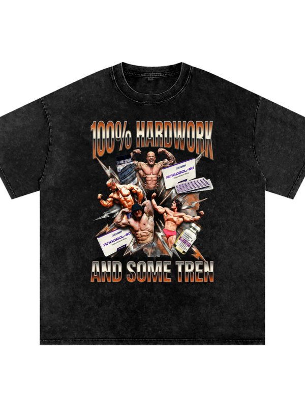 100% Hardwork Tee | Gym Graphic T-Shirt