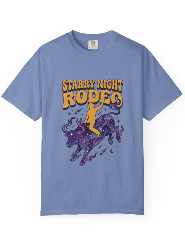 Starry Night Rodeo Tee | Cosmic Cowboy Shirt